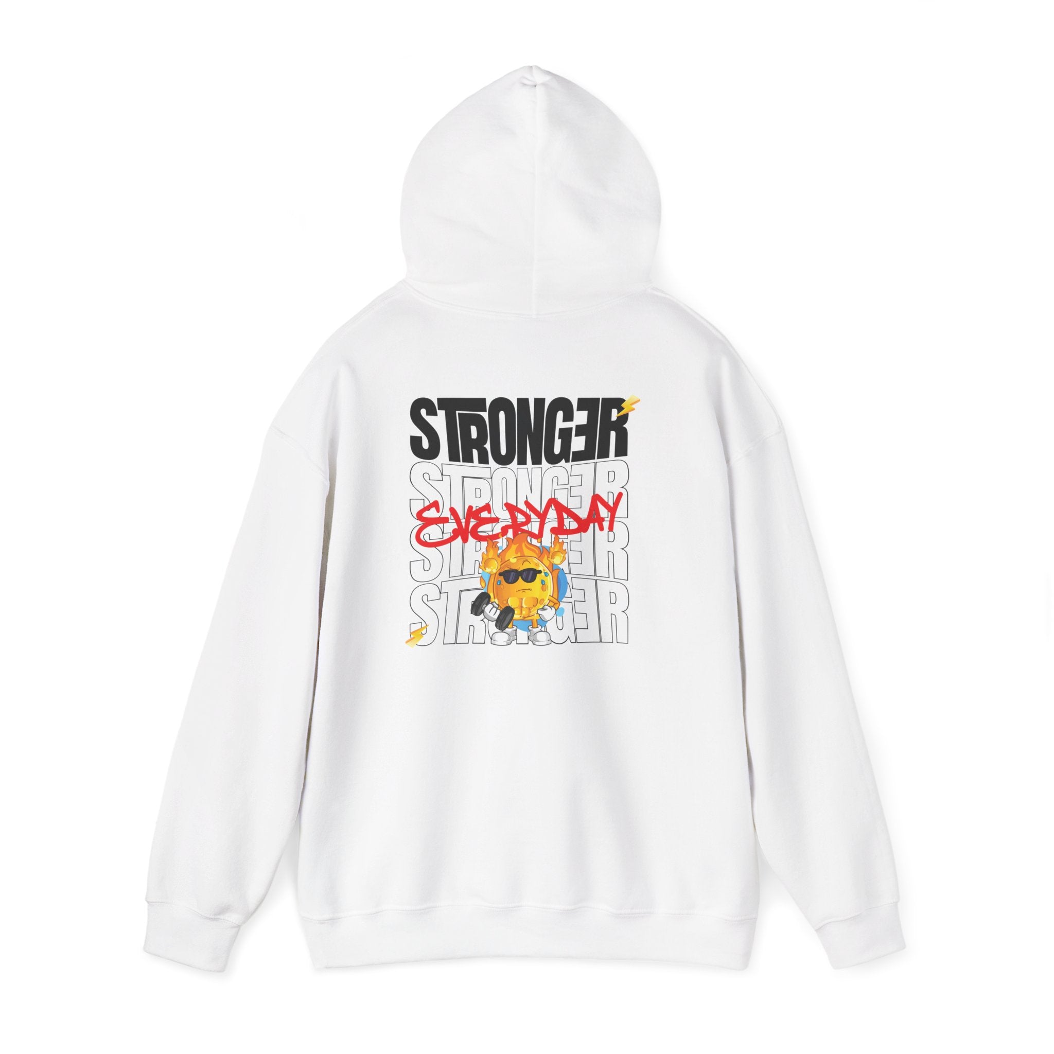 Unisex Hooded Sweatshirt - STRONGER Everyday' Graphic, Cozy Streetwear for Casual Wear, Perfect Gift for Friends & Family