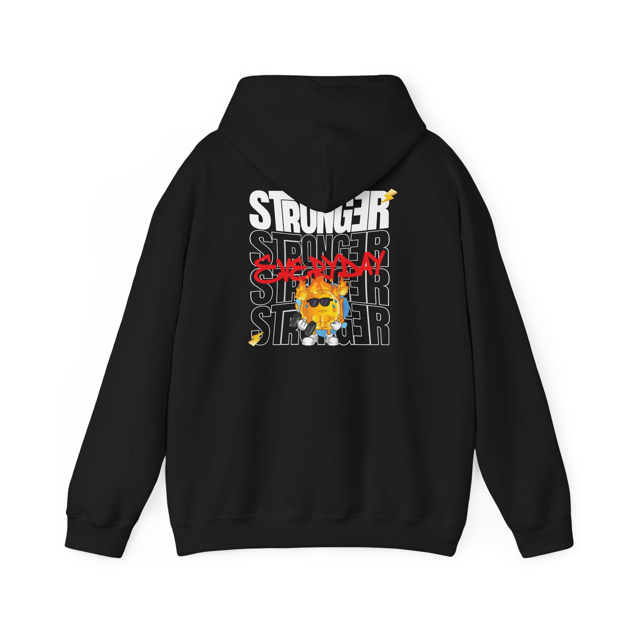 Unisex Hooded Sweatshirt - STRONGER  Everyday' Graphic, Cozy Streetwear for Casual Wear, Perfect Gift for Friends & Family