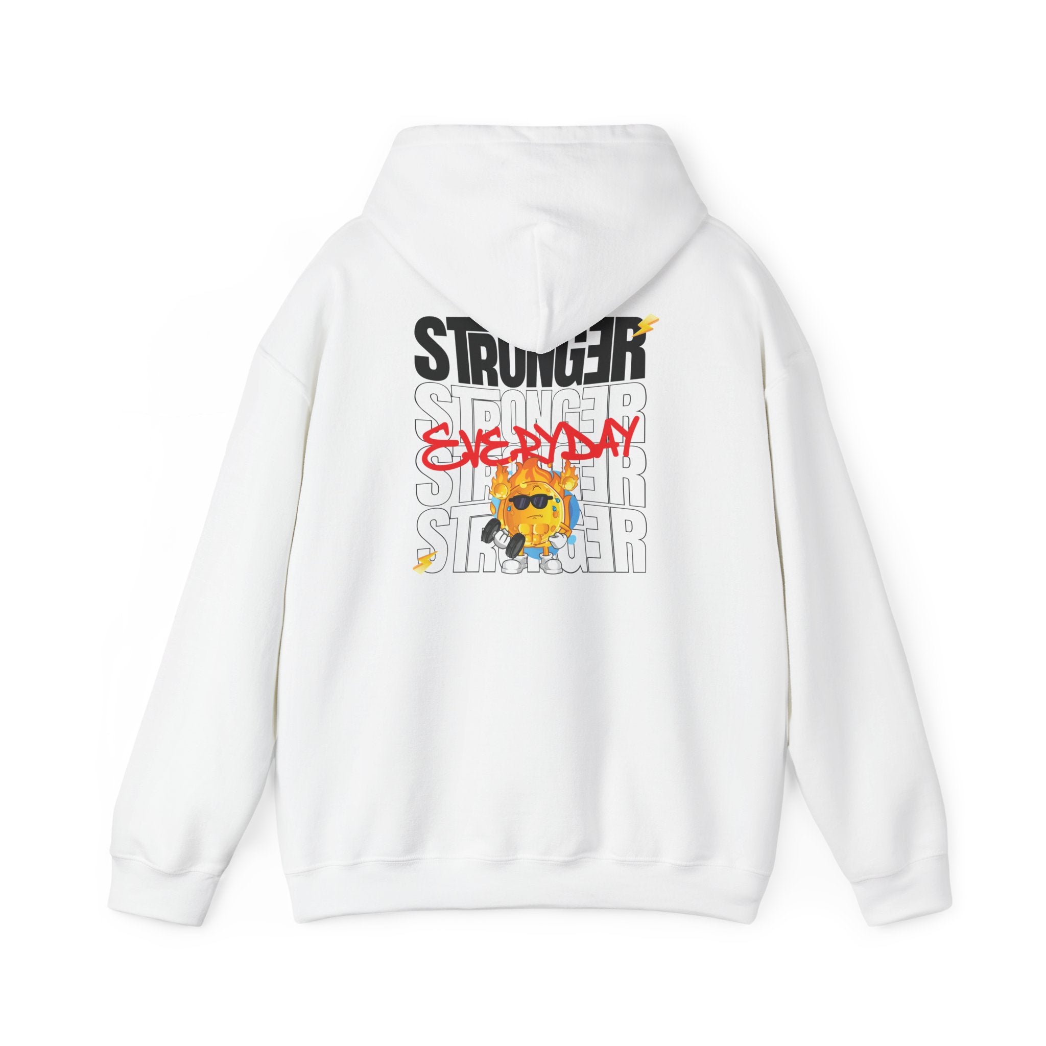 Unisex Hooded Sweatshirt - STRONGER  Everyday' Graphic, Cozy Streetwear for Casual Wear, Perfect Gift for Friends & Family