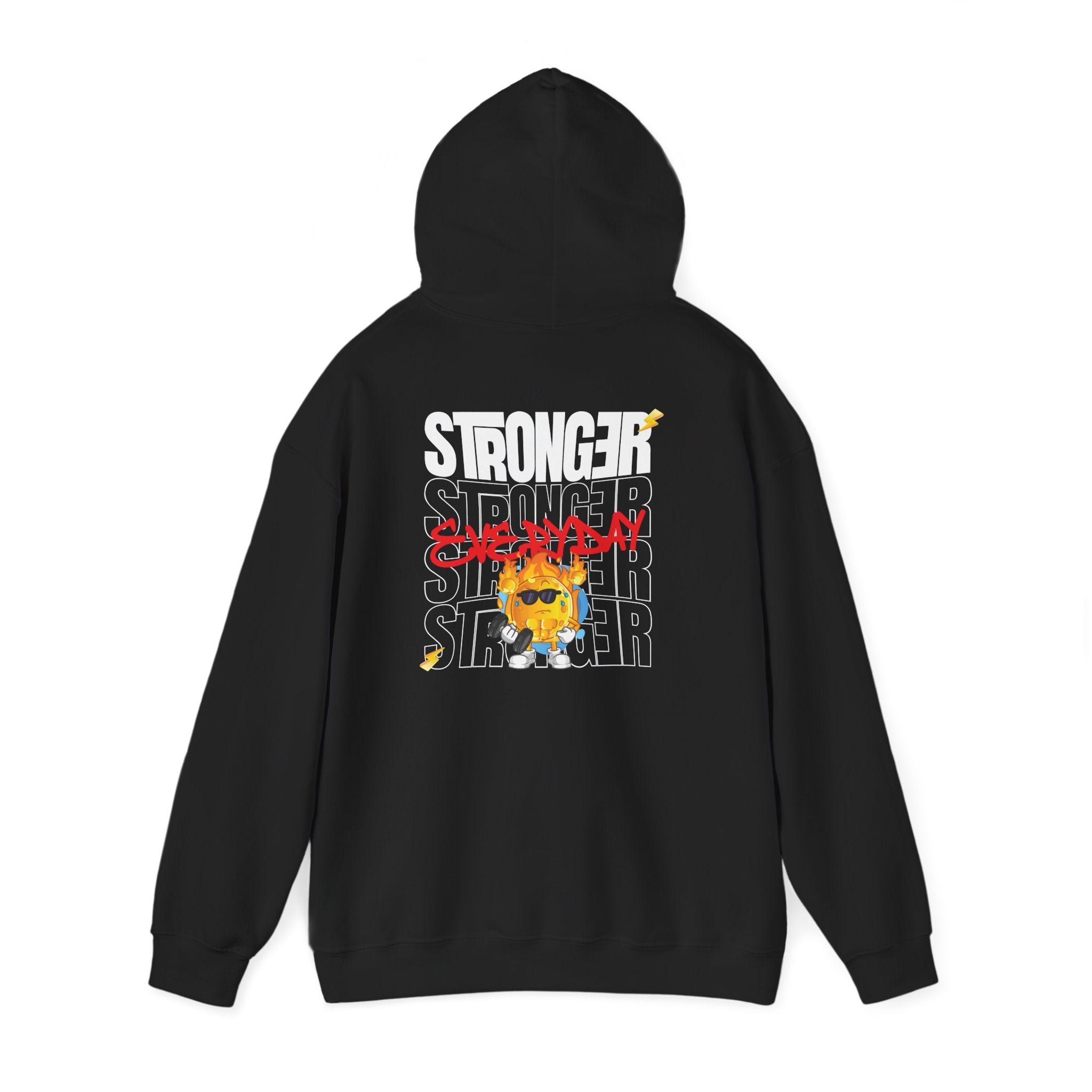 Unisex Hooded Sweatshirt - STRONGER  Everyday' Graphic, Cozy Streetwear for Casual Wear, Perfect Gift for Friends & Family